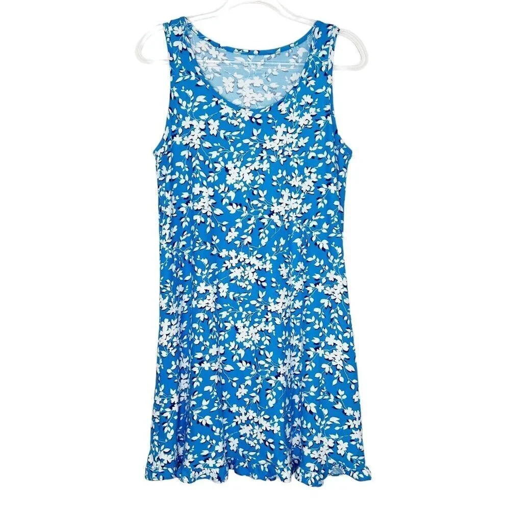 Draper James‎ Blue Floral Nightgown Womens Size Small Medium Nightie Sleepwear